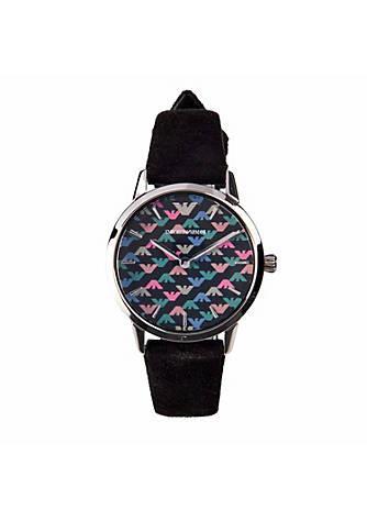 商品Emporio Armani|Emporio Armani AR11261 Quartz Black Eagle Pattern Dial Watch,价格¥580,第1张图片