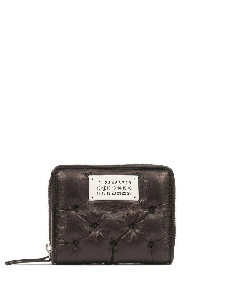 商品MAISON MARGIELA|Maison Margiela Numbers-Motif Padded Leather Wallet in Black,价格¥3461,第1张图片