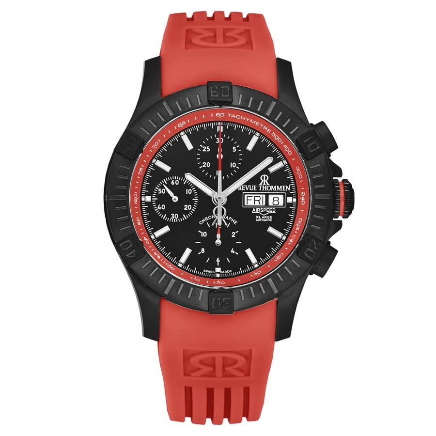 商品Revue Thommen|Air speed Chronograph Black Dial Men's Watch 16071.6676,价格¥5578,第1张图片