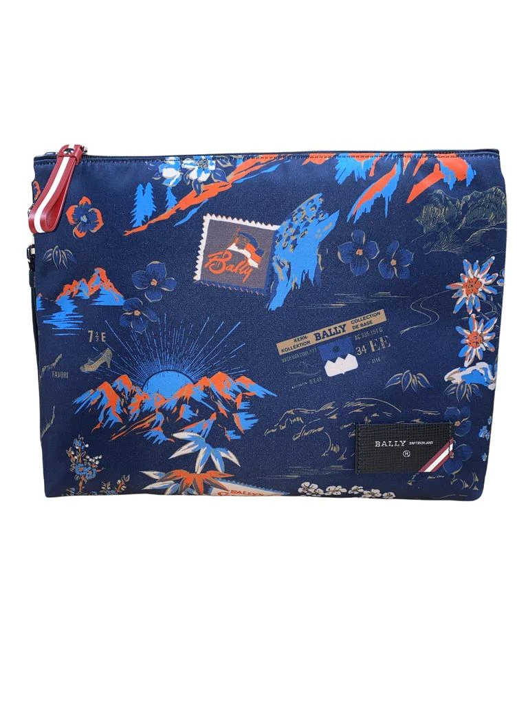 商品Bally|NEW Bally Fholler Men's 6231788 Blue Nylon Clutch Bag MSRP,价格¥1606,第1张图片