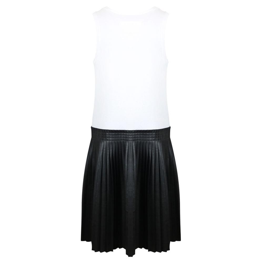 White & Black Sleeveless Dress商品第3张图片规格展示