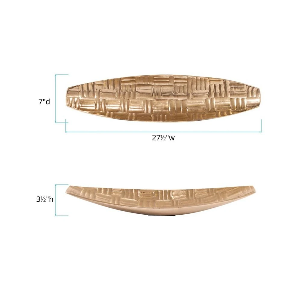 Textured Aluminum Elongated Gold Bowl- Small 商品