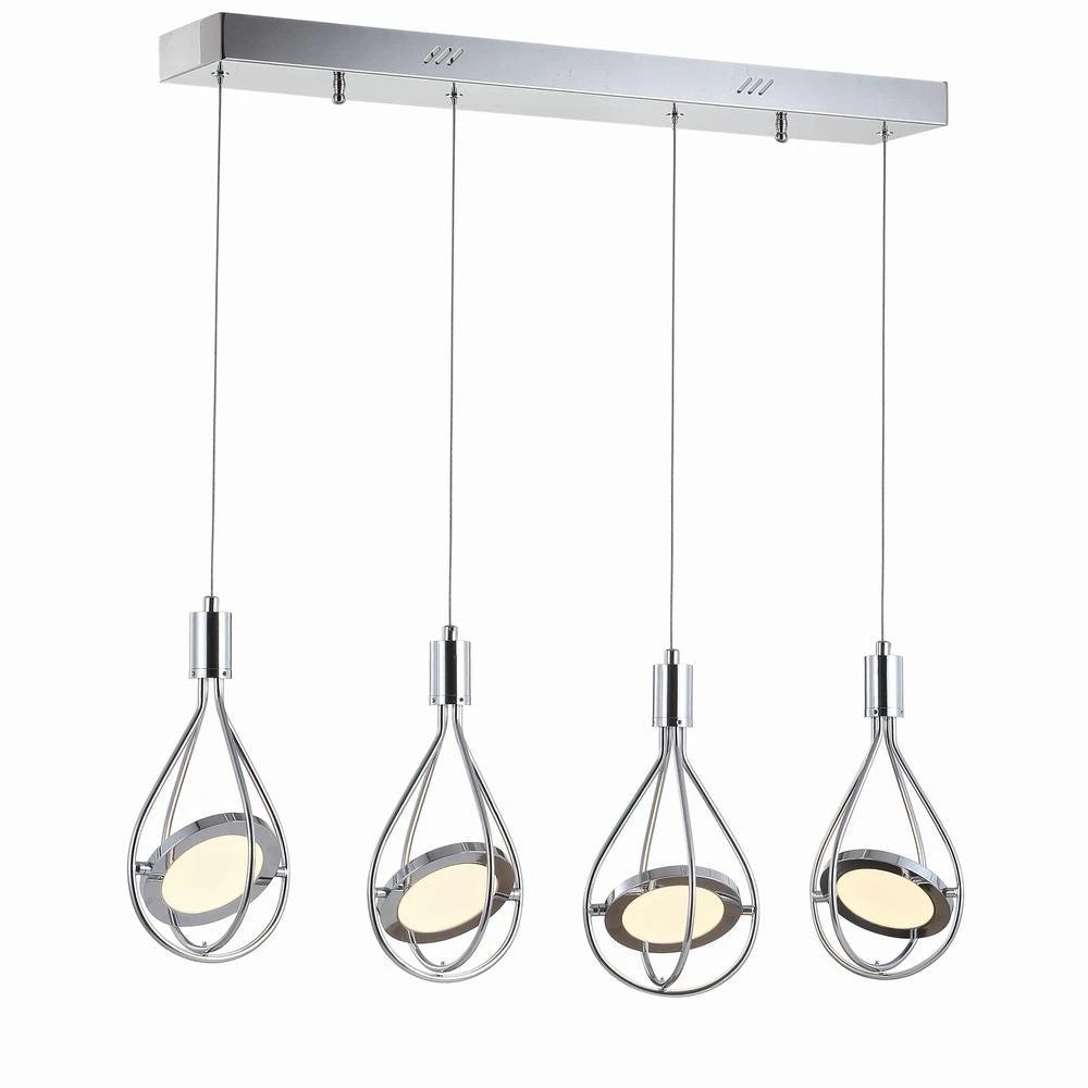 商品JONATHAN Y|Orion 29" Adjustable Modern Integrated 4-Light Linear LED Metal Pendant,价格¥2965,第2张图片详细描述