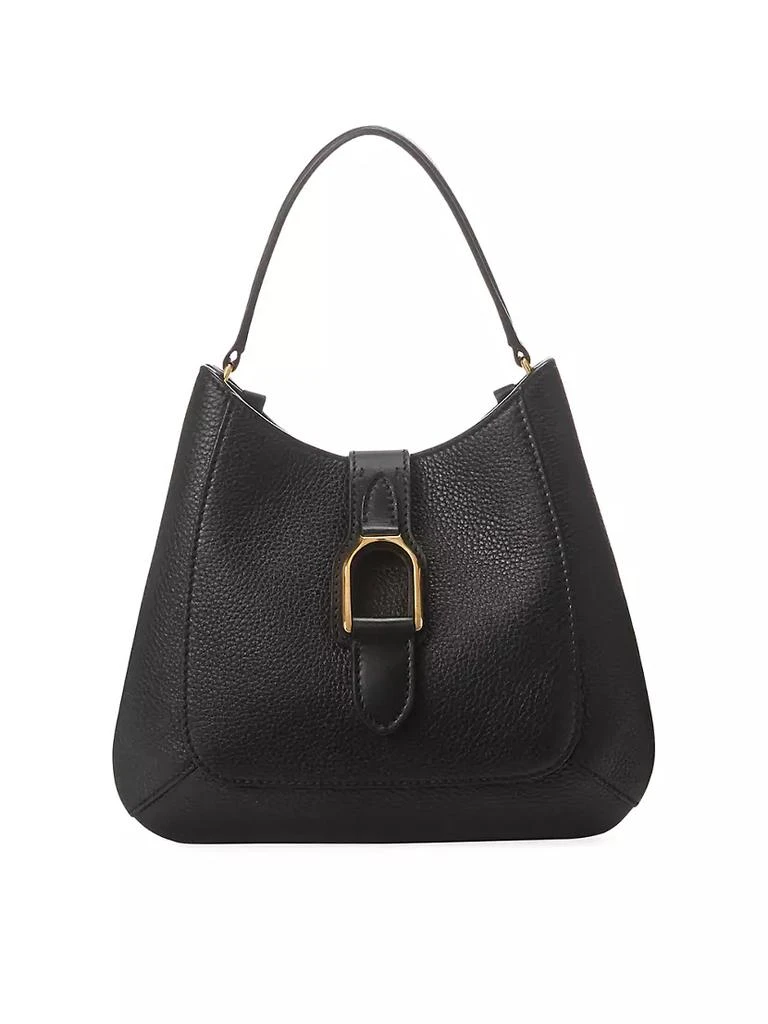 商品Ralph Lauren|Mini Pebbled Leather Hobo Bag,价格¥14729,第1张图片
