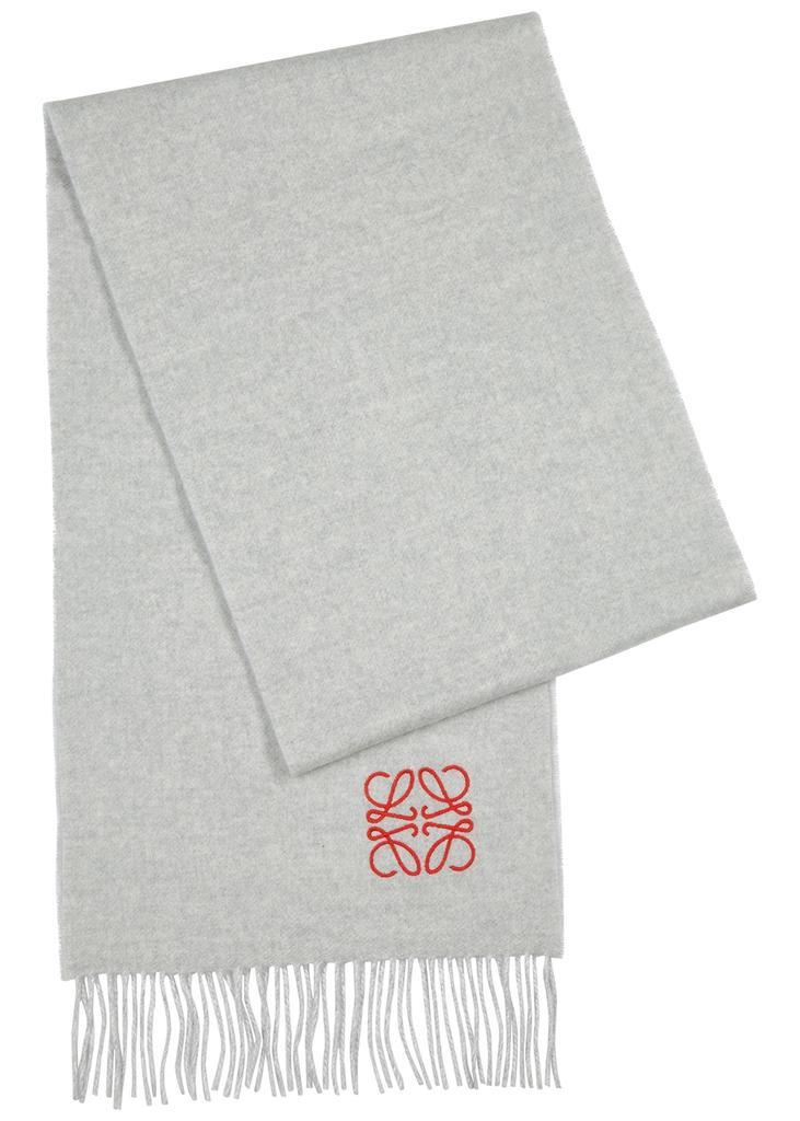商品Loewe|Light grey wool-blend scarf,价格¥1861,第1张图片