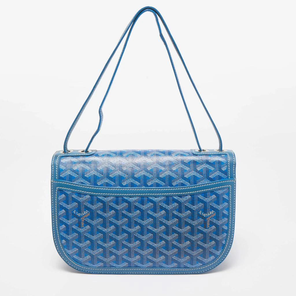 商品[二手商品] Goyard|Goyard Blue Goyardine Coated Canvas 223 PM Shoulder Bag,价格¥16650,第4张图片详细描述