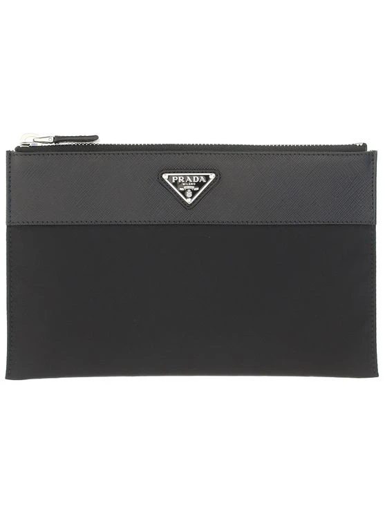 商品[国内直发] Prada|PRADA 男士黑色手拿包 2MB032-2DMH-F0002,价格¥2498,第1张图片