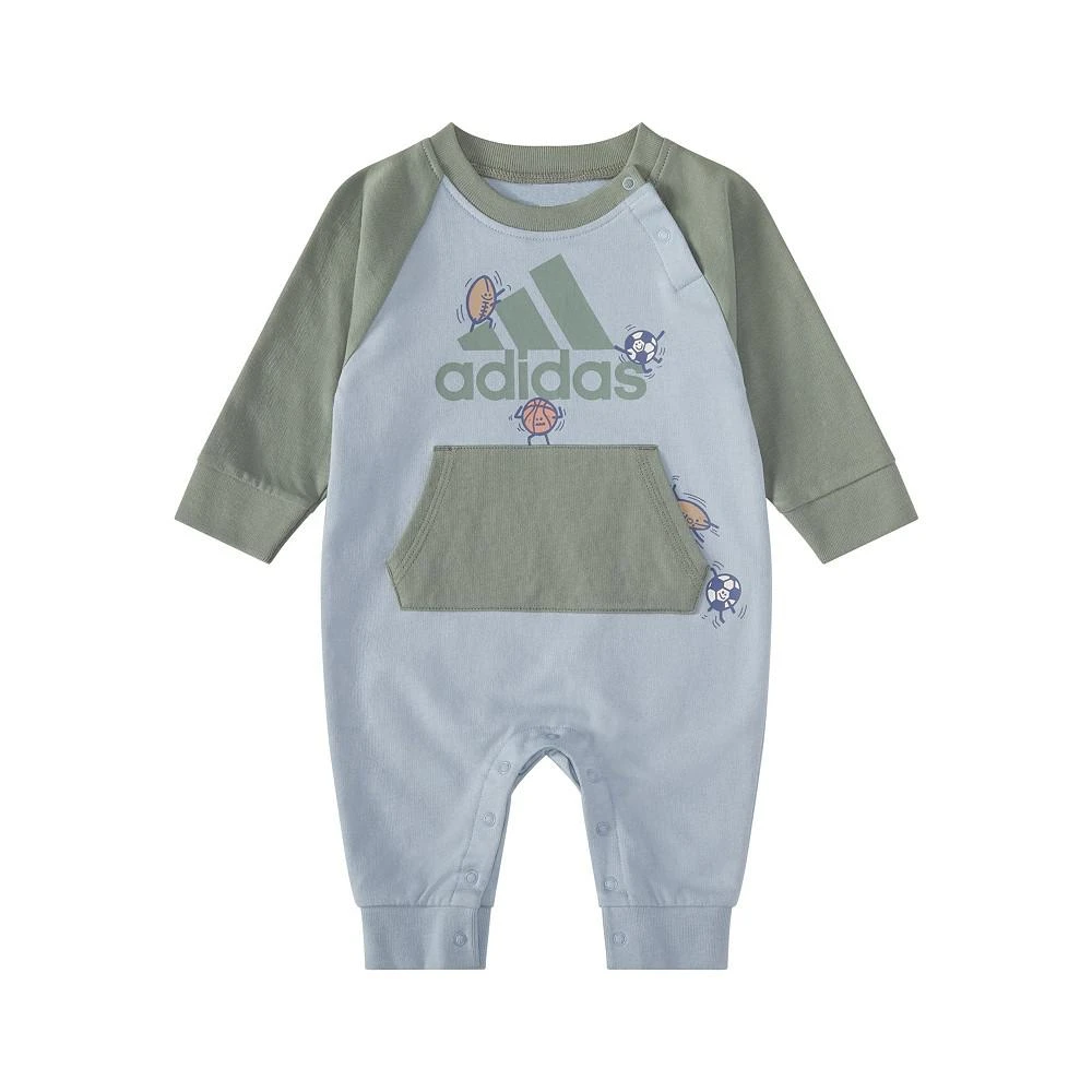 商品Adidas|Baby Boys Long Sleeve Sport Color Block Coverall,价格¥165,第1张图片