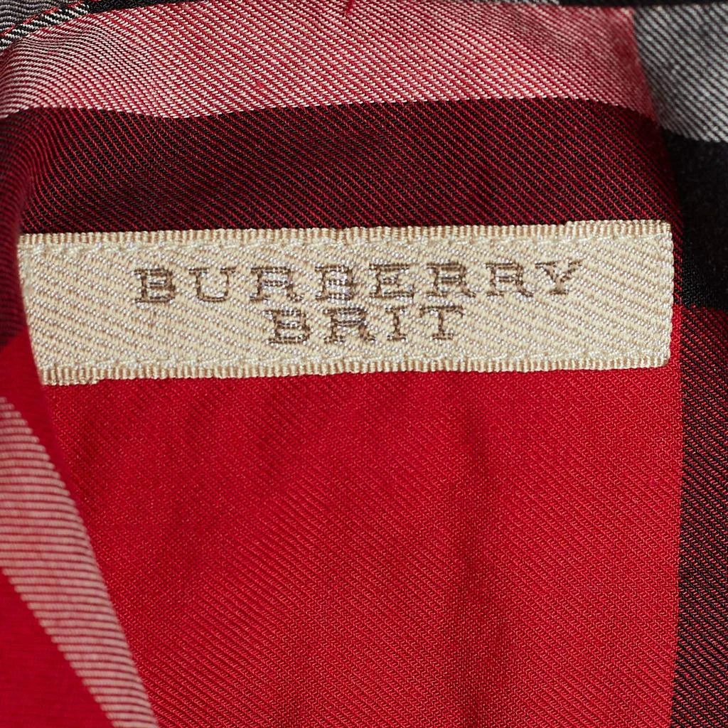 商品[二手商品] Burberry|Burberry Brit Red Check Print Cotton Button Front Shirt S,价格¥967,第4张图片详细描述