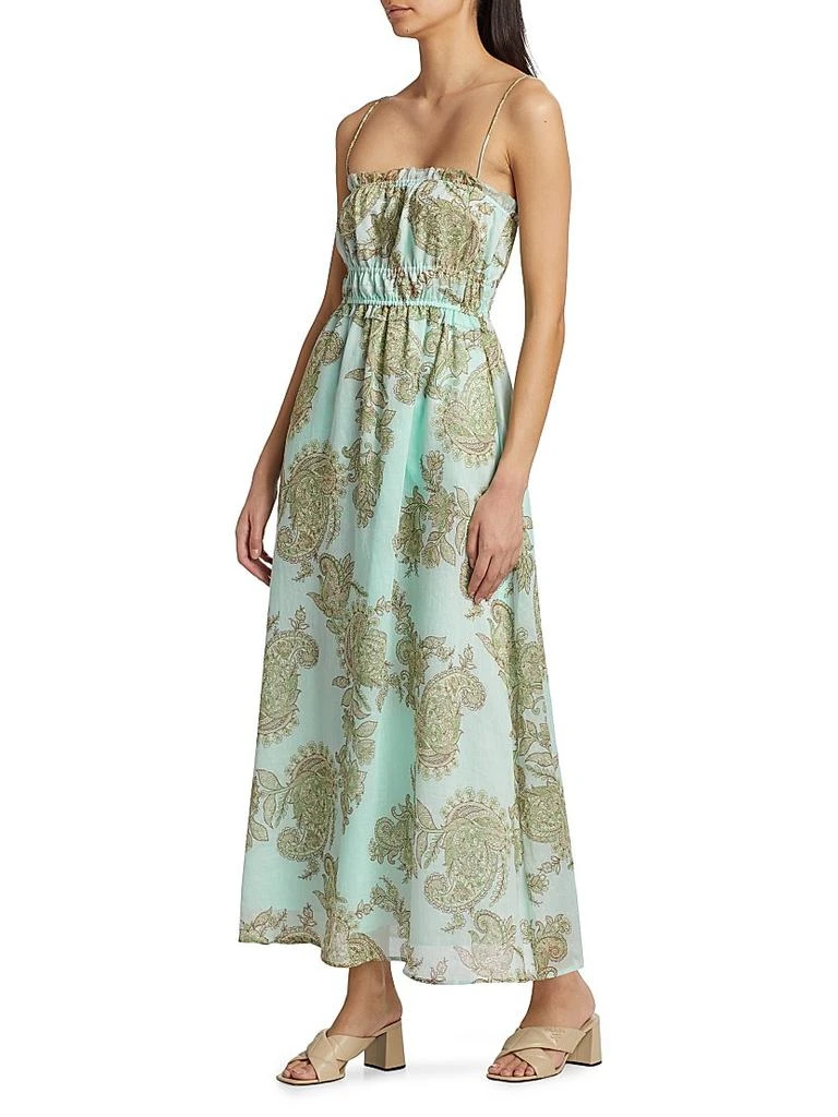 商品Kivari|Zoe Paisley Linen-Blend Slipdress,价格¥1291,第4张图片详细描述