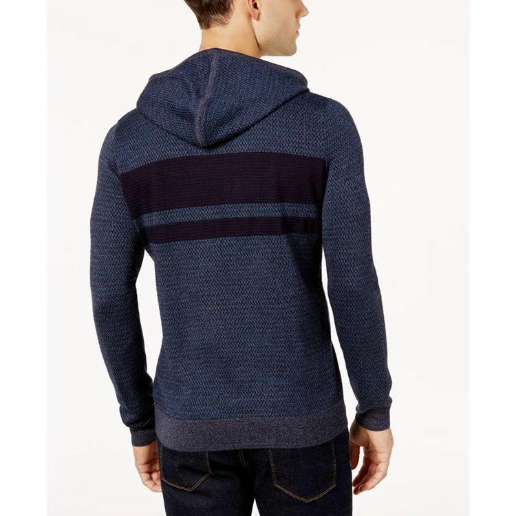 商品Calvin Klein|Men's Merino Chest Stripe Hooded Sweater, Created for Macy's,价格¥315,第3张图片详细描述