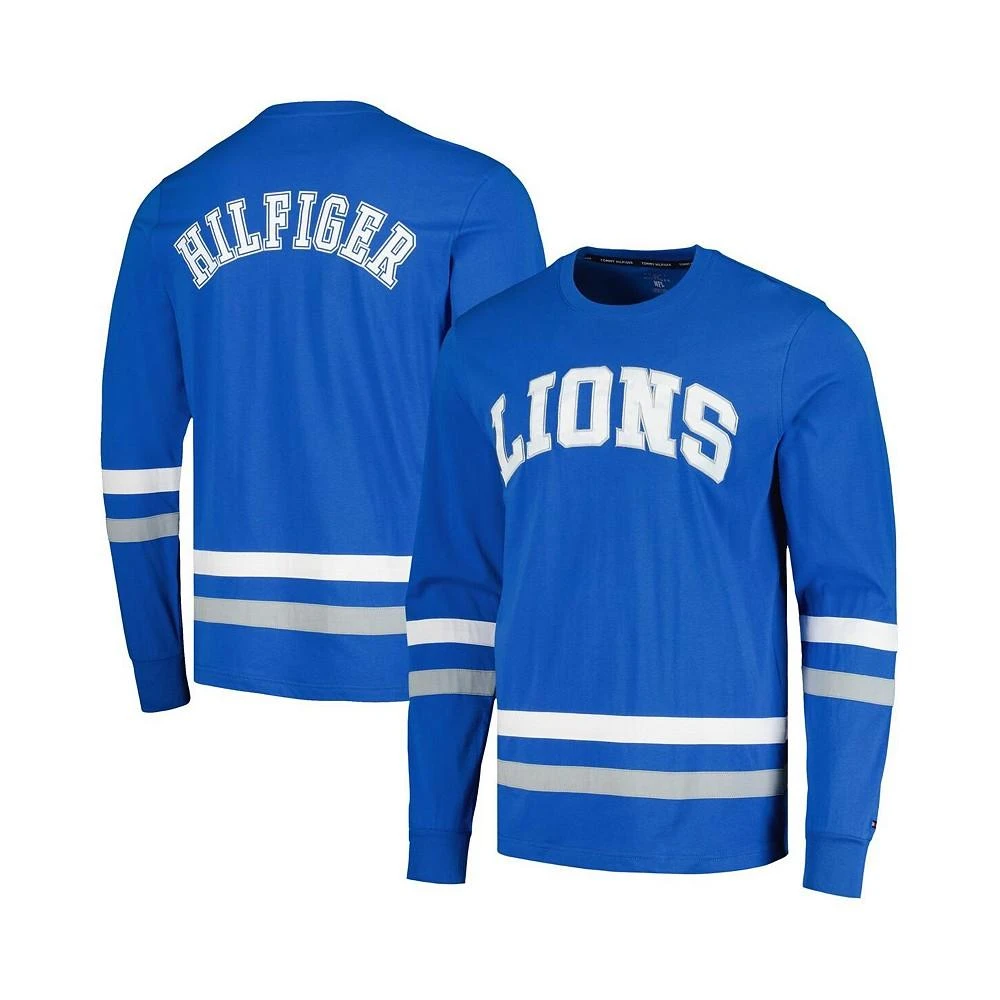 商品Tommy Hilfiger|Men's Blue, Silver Detroit Lions Nolan Long Sleeve T-shirt,价格¥359,第1张图片