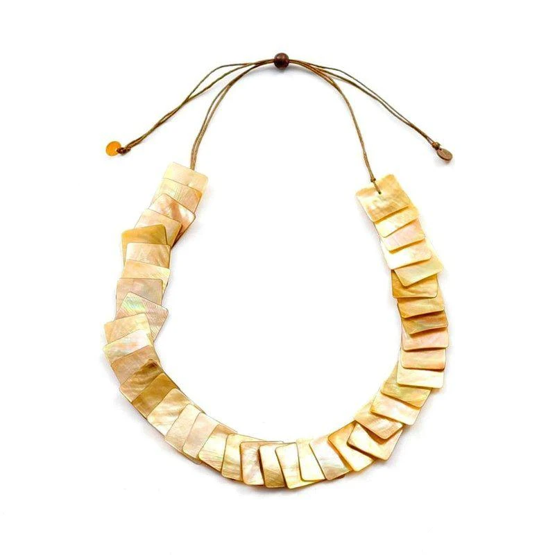 商品LIKHA|Mother of Pearl Long Necklace Nude Brown,价格¥567,第1张图片