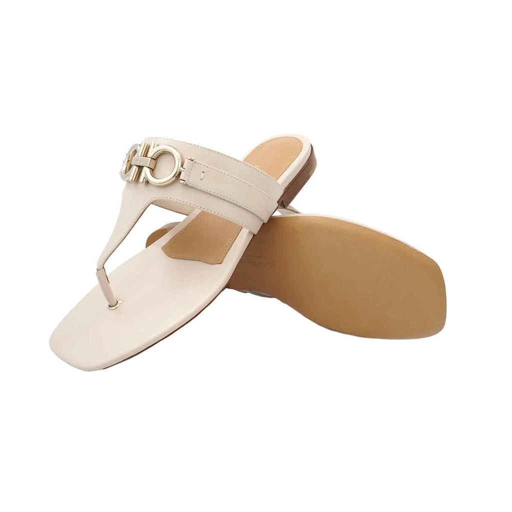 商品Salvatore Ferragamo|Ladies Glove Bone Rikis Leather Sandals,价格¥2499,第2张图片详细描述