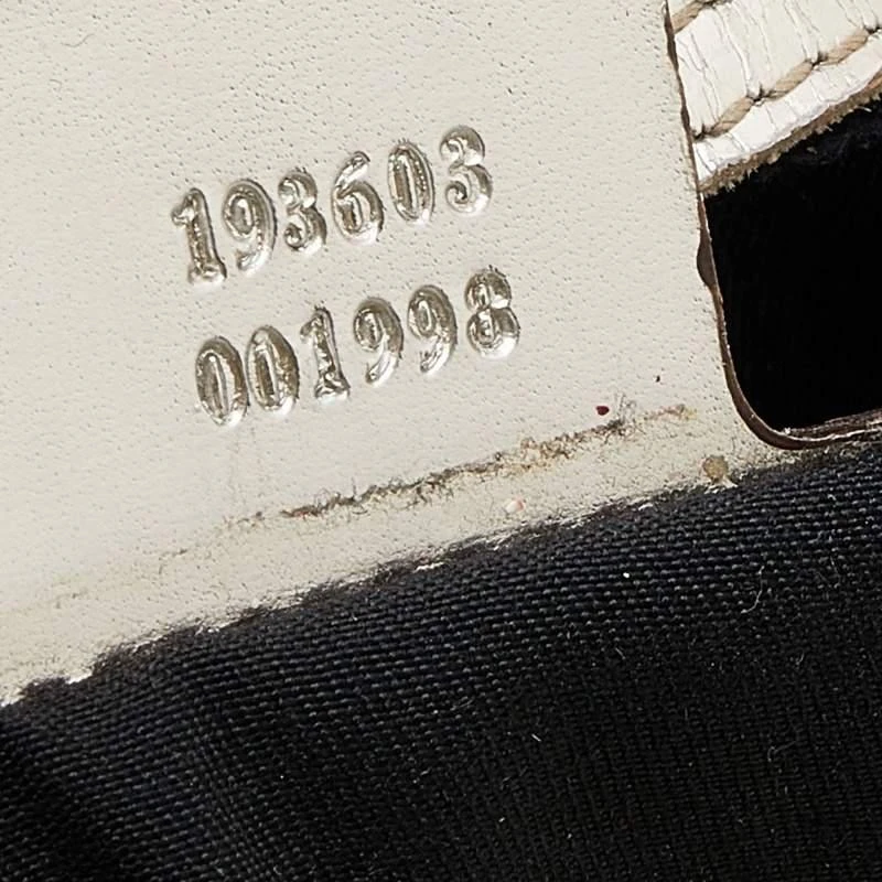 Gucci White/Silver GG Supreme Canvas And Leather Joy Boston Bag 商品