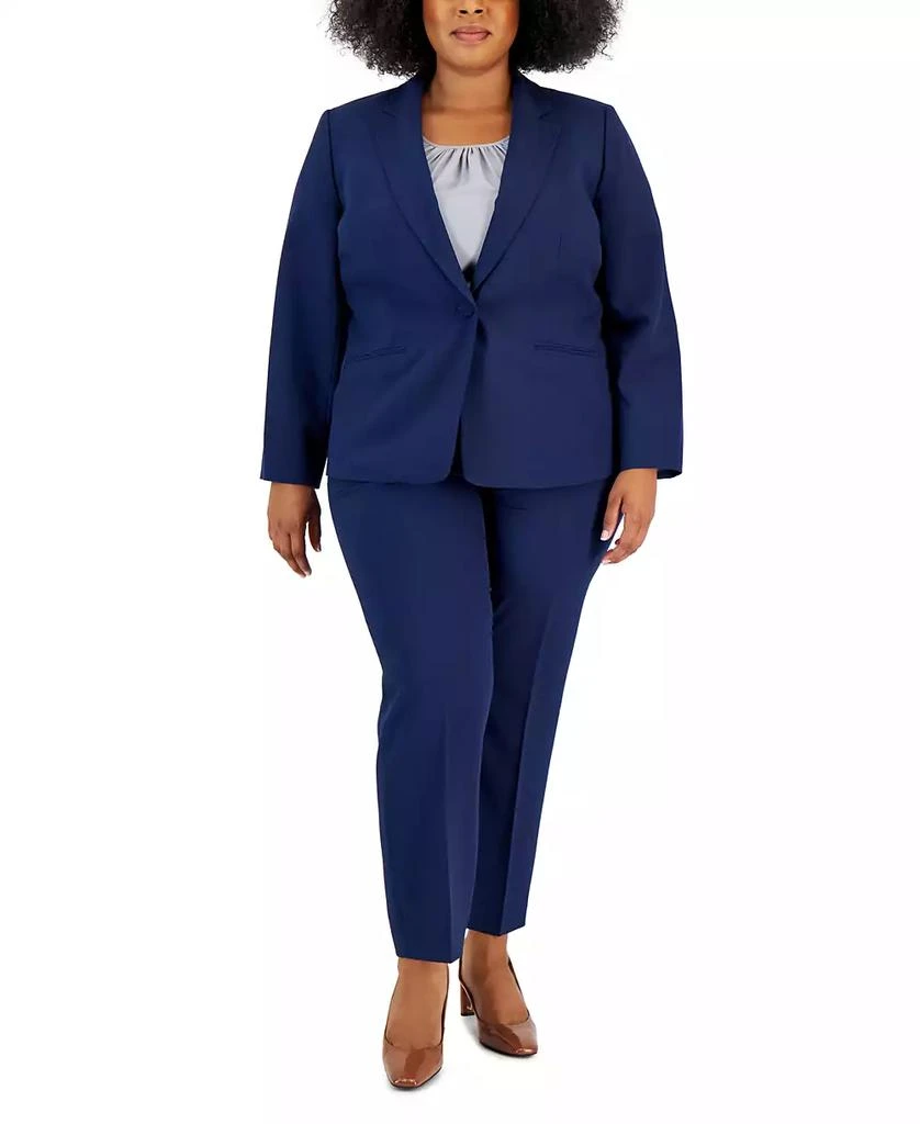 商品Le Suit|Plus Women's Notched-Lapel Blazer Pants Suit Set,价格¥1242,第1张图片详细描述