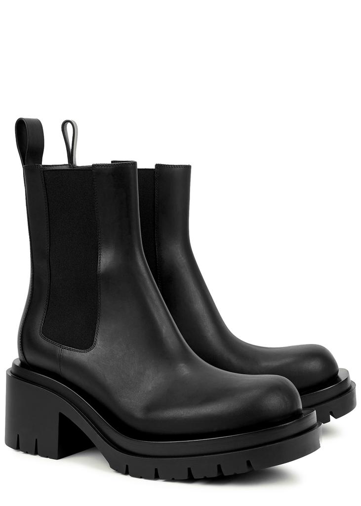 Lug black leather Chelsea boots商品第2张图片规格展示