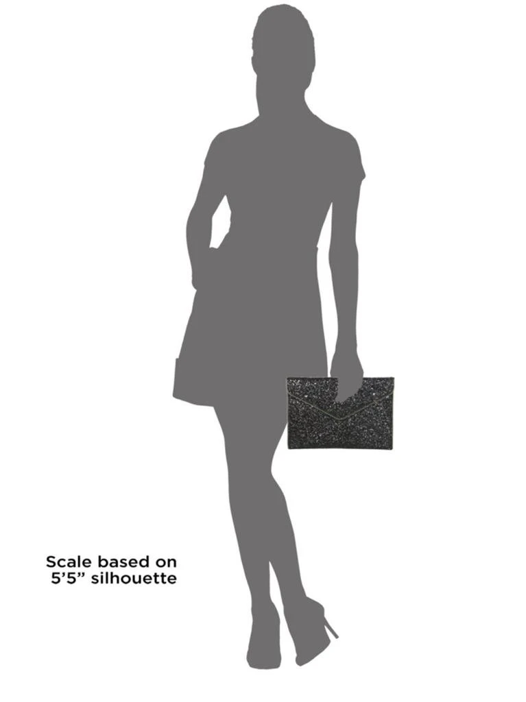 商品Rebecca Minkoff|Leo Glitter Leather Envelope Clutch,价格¥499,第3张图片详细描述