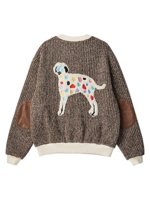 商品beyondcloset|Archive Palette Dog Heavy Knitted Cardigan _ Brown,价格¥1375,第2张图片详细描述