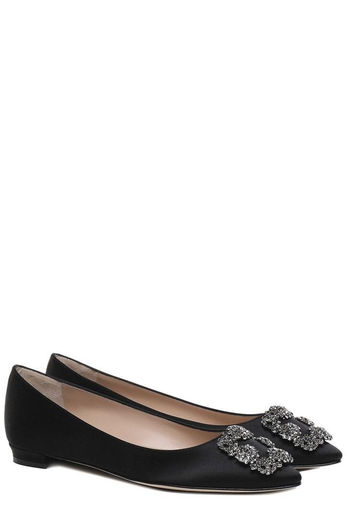 商品Manolo Blahnik|Manolo Blahnik Hangsi Embellished Buckle Flats,价格¥7112,第3张图片详细描述