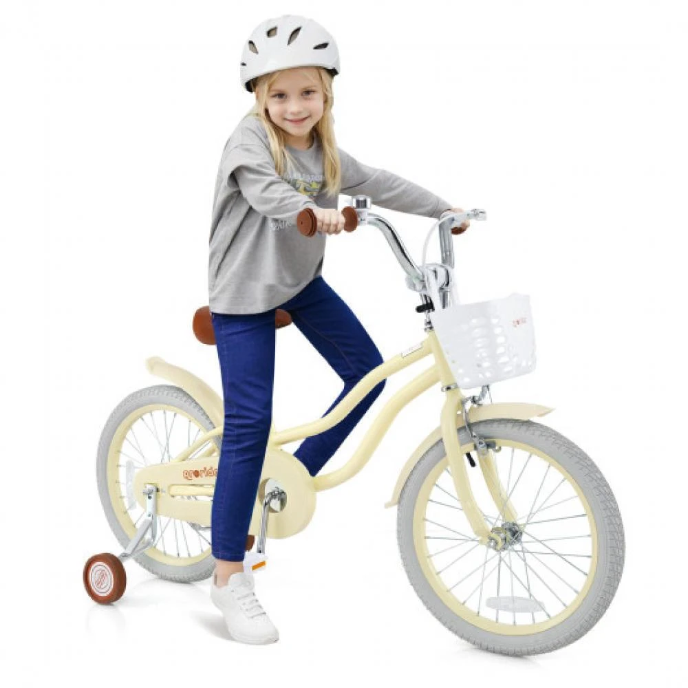 商品Hivvago|14/16/18 Inch Kids Bike Adjustable with Training Wheels Ages 3-8 Years Olds-18 inches,价格¥1724,第4张图片详细描述