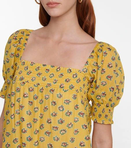 商品Tory Burch|花卉缩褶棉质连衣裙,价格¥1754,第4张图片详细描述