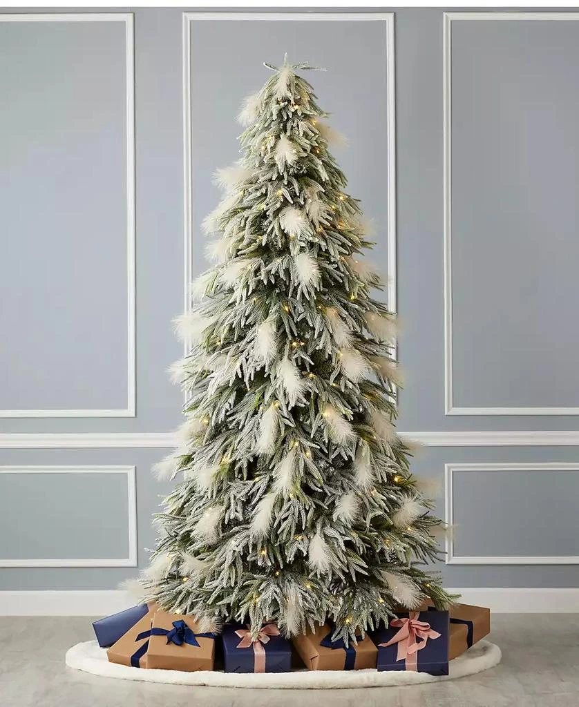 商品Seasonal|Pine and Pampas 7.5' Pre-Lit Flocked PE Mixed PVC Tree, 5580 Tips, 80 Pieces Pampas, 550 Warm LED, EZ-Connect, Remote, Storage Bag,价格¥4463,第2张图片详细描述