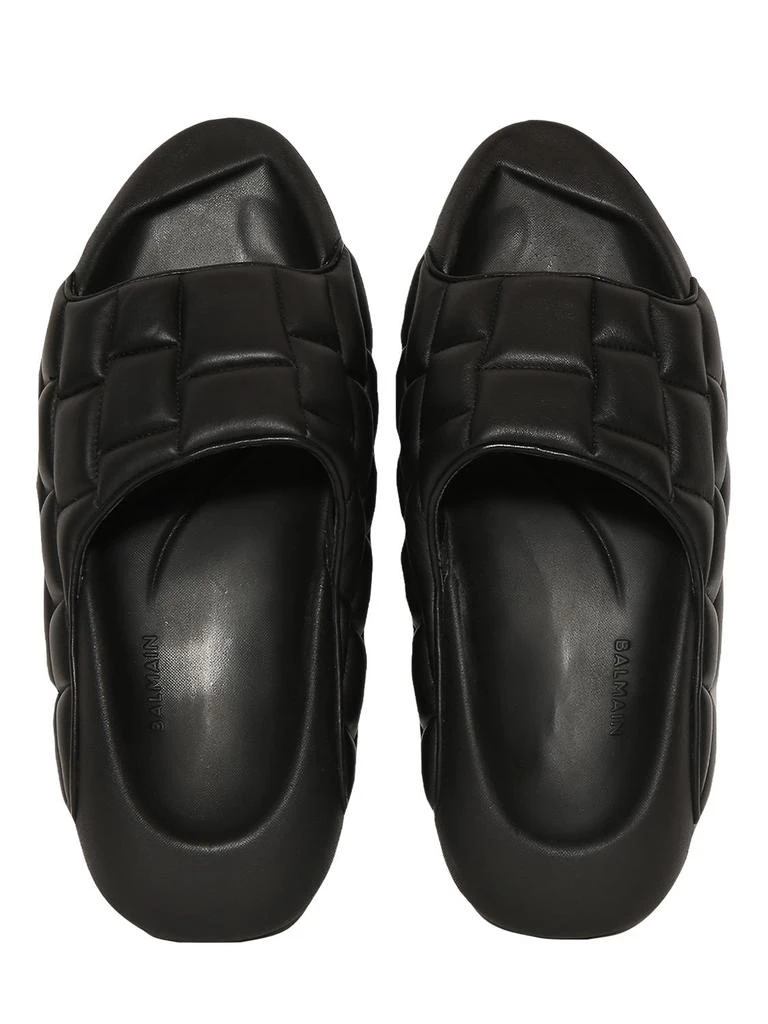 商品Balmain|60mm Padded Quilted Leather Slides,价格¥2012,第4张图片详细描述