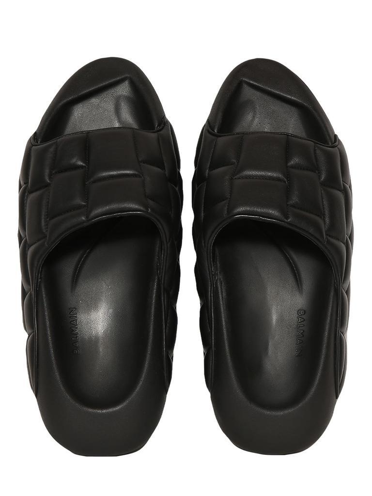 商品Balmain|60mm Padded Quilted Leather Slides,价格¥5636,第6张图片详细描述