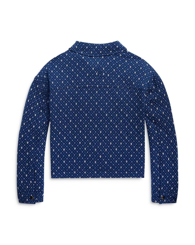 商品Ralph Lauren|Girls' Geometric Print Double Knit Shirt Jacket - Little Kid, Big Kid,价格¥1117,第5张图片详细描述