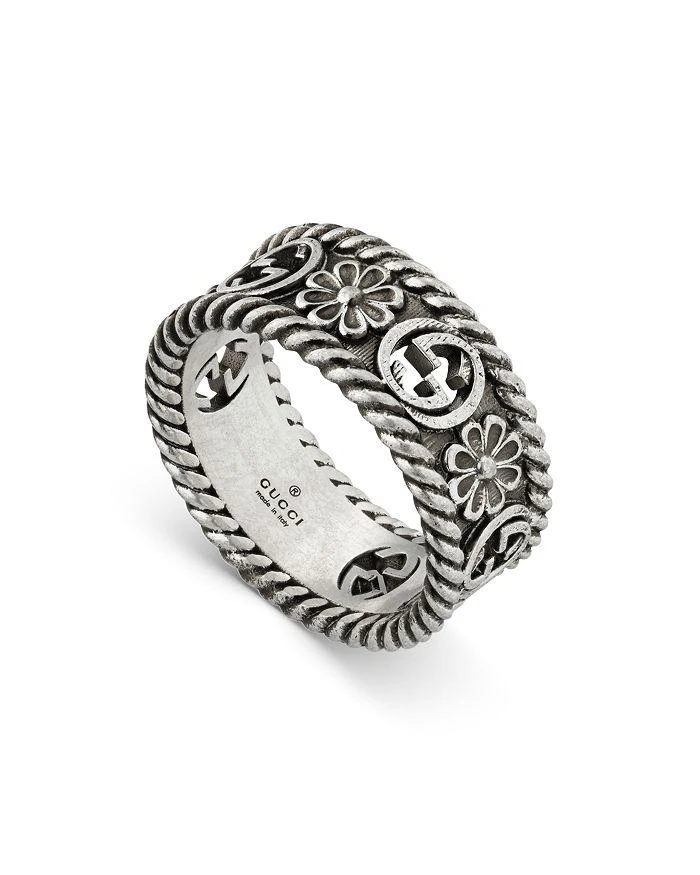 商品Gucci|Sterling Silver Interlocking G Ring,价格¥2399,第2张图片详细描述