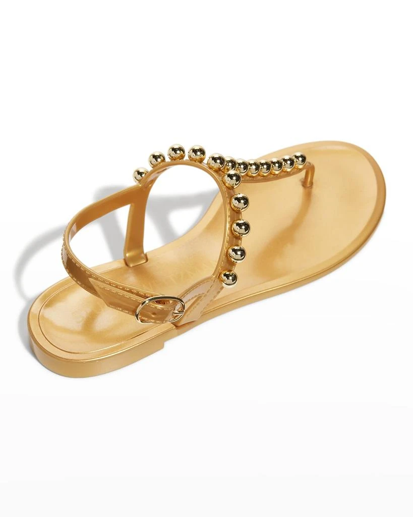 商品Stuart Weitzman|Goldie Jelly Stud Thong Sandals,价格¥460,第3张图片详细描述