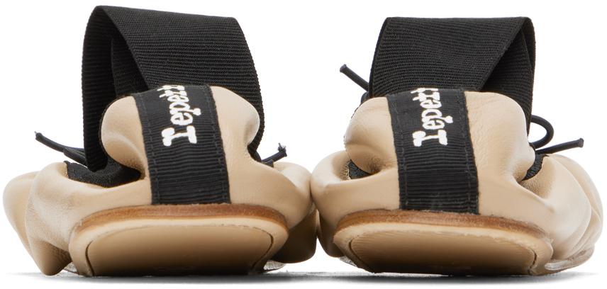 Beige & Black Gianna Ballerina Flats商品第2张图片规格展示