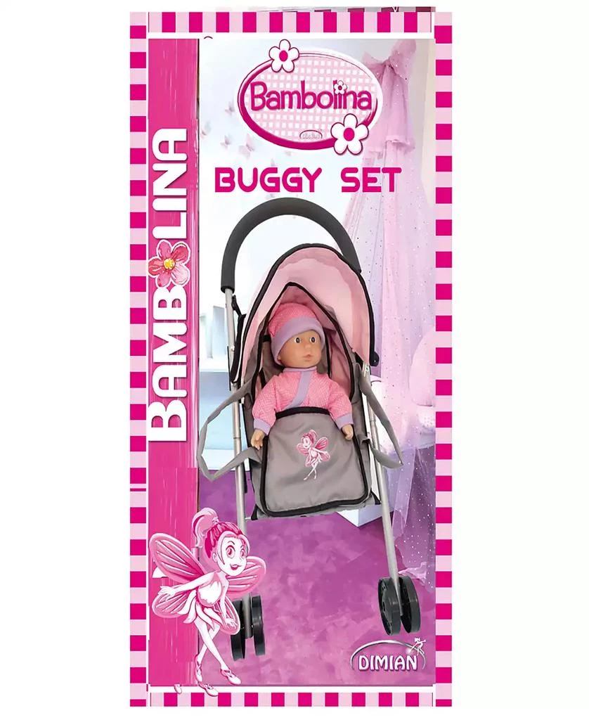 商品DIMIAN|Bambolina Buggy Soft Doll Carrier Cot Kids Pretend Play 2 Piece Set,价格¥186,第3张图片详细描述