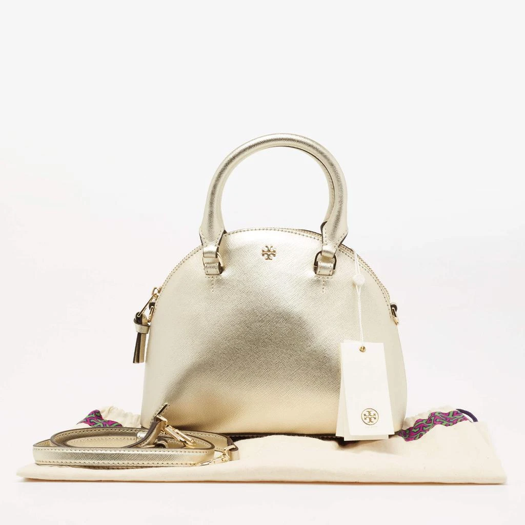 Tory Burch Gold Saffiano Leather Mini Robinson Dome Satchel 商品