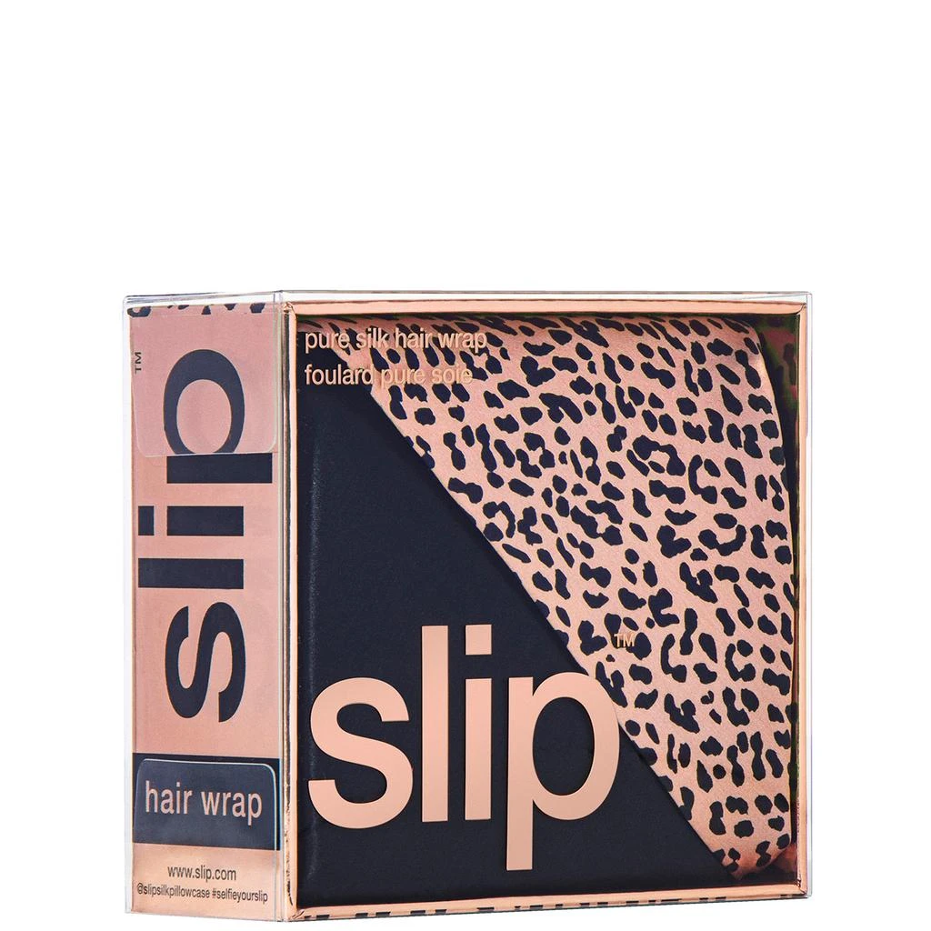 商品Slip|Slip Silk Hair Wrap - Wild Leopard,价格¥609,第2张图片详细描述