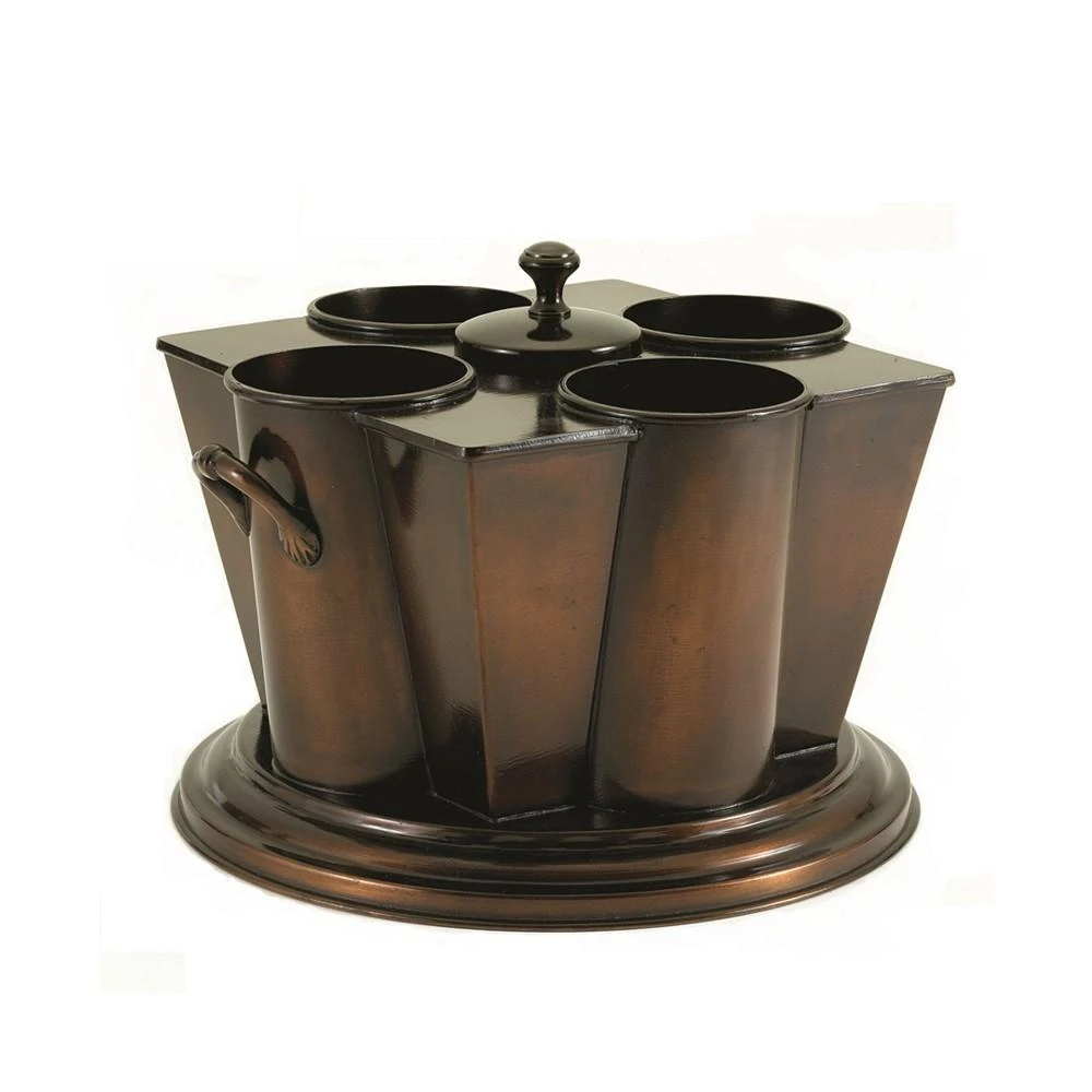 商品Old Dutch|International Antique Embossed Heritage 4 Bottle Wine Chiller,价格¥1422,第1张图片