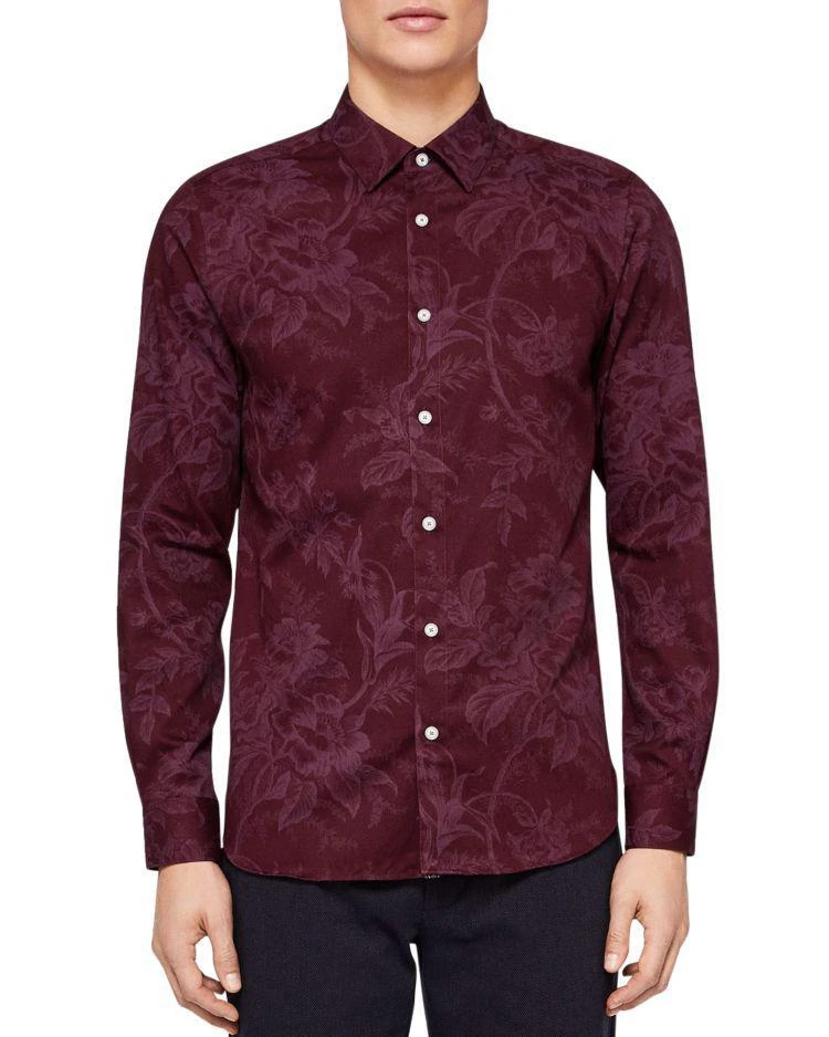 商品Ted Baker London|Tulls Printed Floral Regular Fit Button-Down Shirt,价格¥726,第1张图片