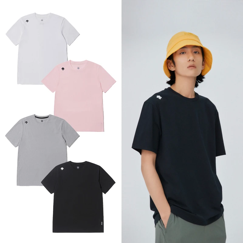 商品DESCENTE|【享贝家】ZY-（预售款）迪桑特 凉感舒适小标LOGO速干短袖 运动训练上衣T恤 男女同款 SO123UTS11,价格¥297,第1张图片