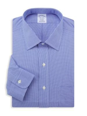 商品Brooks Brothers|Regent-Fit Checked Supima Cotton Dress Shirt,价格¥198,第1张图片