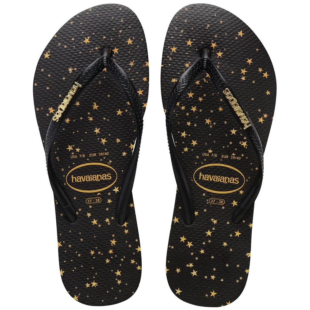 商品Havaianas|Slim Logo Metallic Flip Flop Sandal,价格¥208,第1张图片