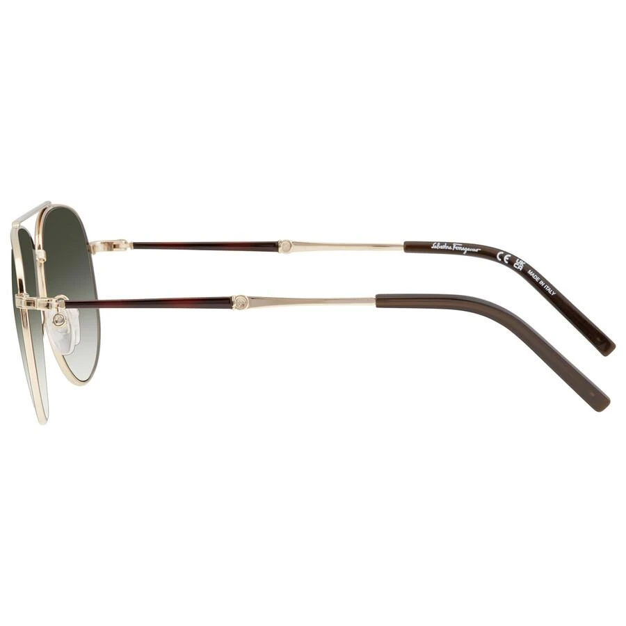 商品Salvatore Ferragamo|Salvatore Ferragamo Green Pilot Unisex Sunglasses SF226S 723 58,价格¥586,第3张图片详细描述