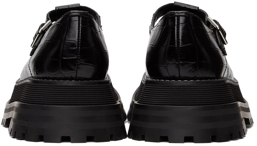商品Burberry|Black Croc T-Bar Loafers,价格¥5662,第4张图片详细描述