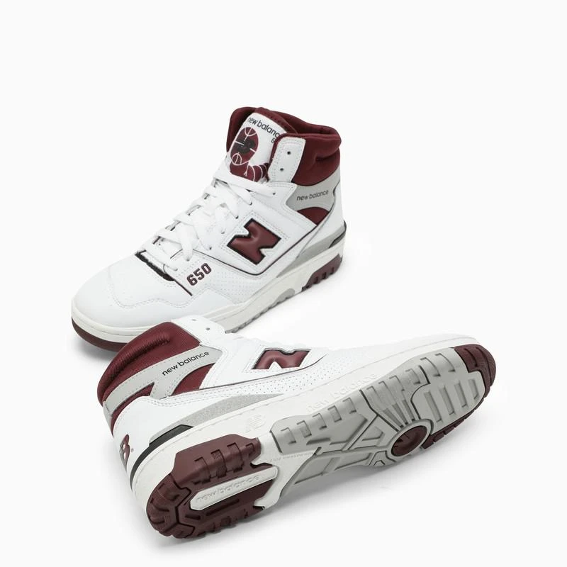 商品New Balance|650 WHITE/BURGUNDY HIGH TRAINER,价格¥1373,第5张图片详细描述