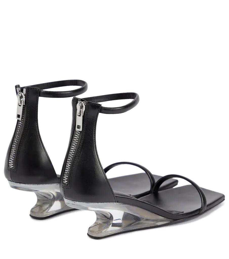 商品Rick Owens|Leather wedge sandals,价格¥6751,第5张图片详细描述