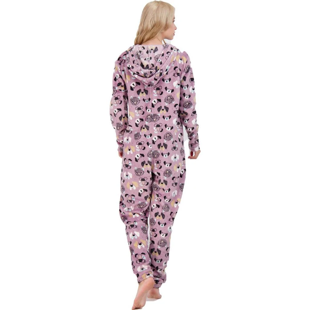 NYC Underground Women's Printed Holiday One-Piece Hooded Pajamas 商品