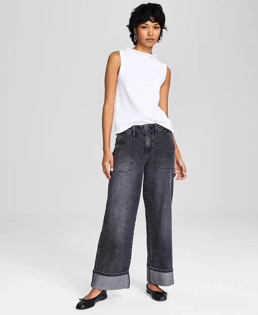 商品And Now This|Women's Wide-Leg Utility Cuffed Jeans, Created for Macy's,价格¥235,第1张图片