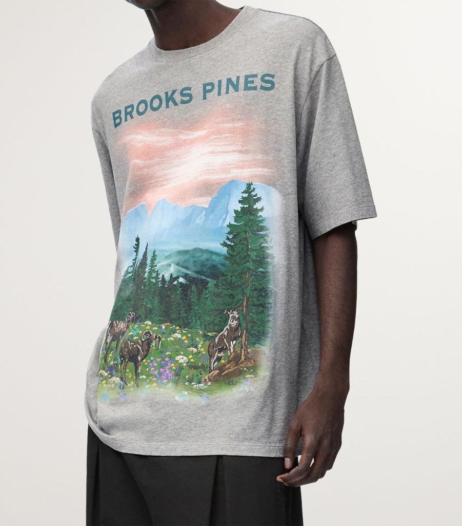 【送料関税込】Loewe Brooks Pines T-Shirt Loewe Oversized Brooks Pines T-Shirt in Gray for Men | Lyst
