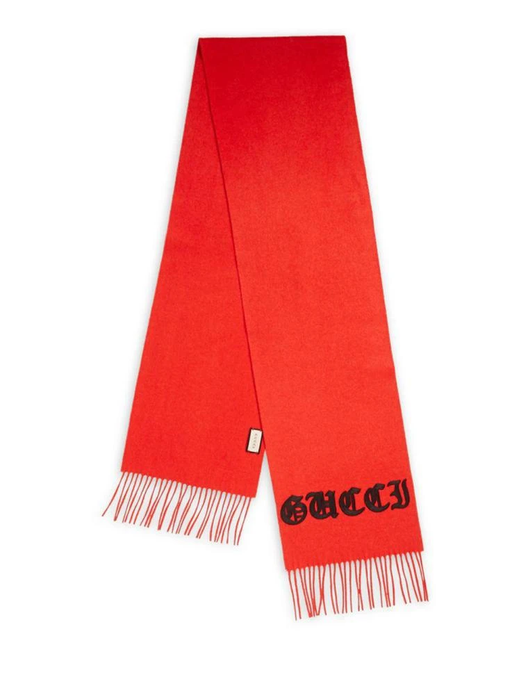 商品Gucci|Gothic Gucci Silk & Cashmere Scarf,价格¥5775,第2张图片详细描述