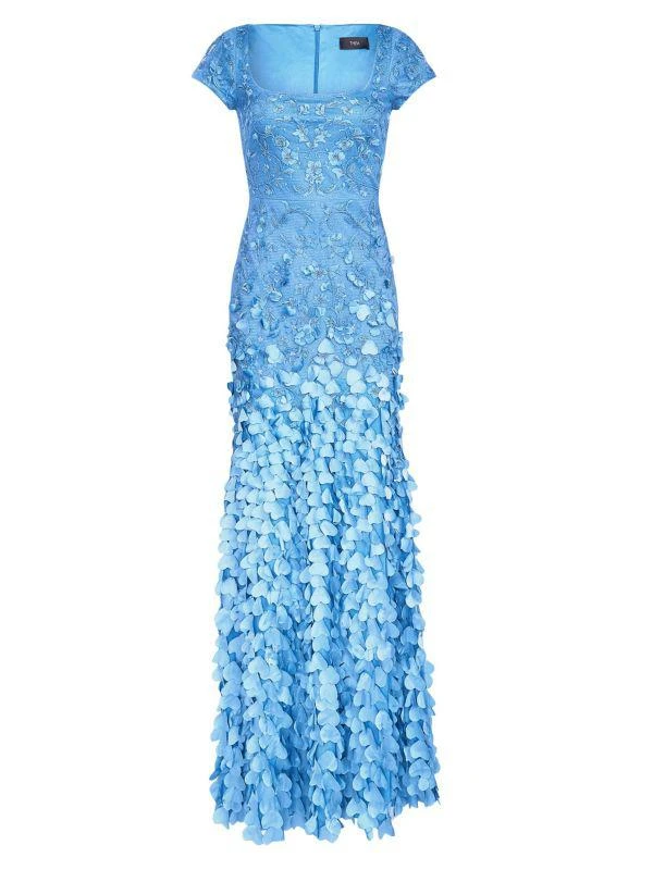 商品Theia|Dawn Beaded Floral Gown,价格¥2485,第5张图片详细描述
